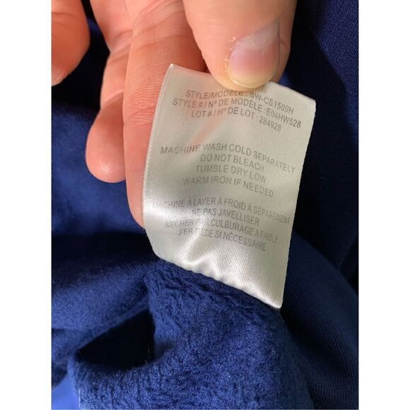 Helmut Lang Long Sleeve Top Asymmetrical Sweatshirt navy blue women’s size XS - Picture 5 of 5